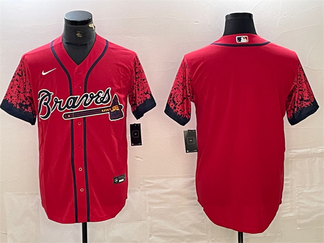Men's Atlanta Braves Blank Red City Connect Cool Base Stitched Baseball Jersey Men's Atlanta Braves Blank Red City Connect Cool Base Stitched Baseball Jersey